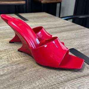 Zara Vibrant Red Women's Mules